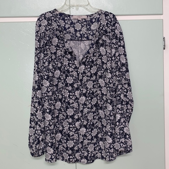 LOFT PLUS FLORAL PRINT BLOUSE SIZE 14 - Picture 1 of 6